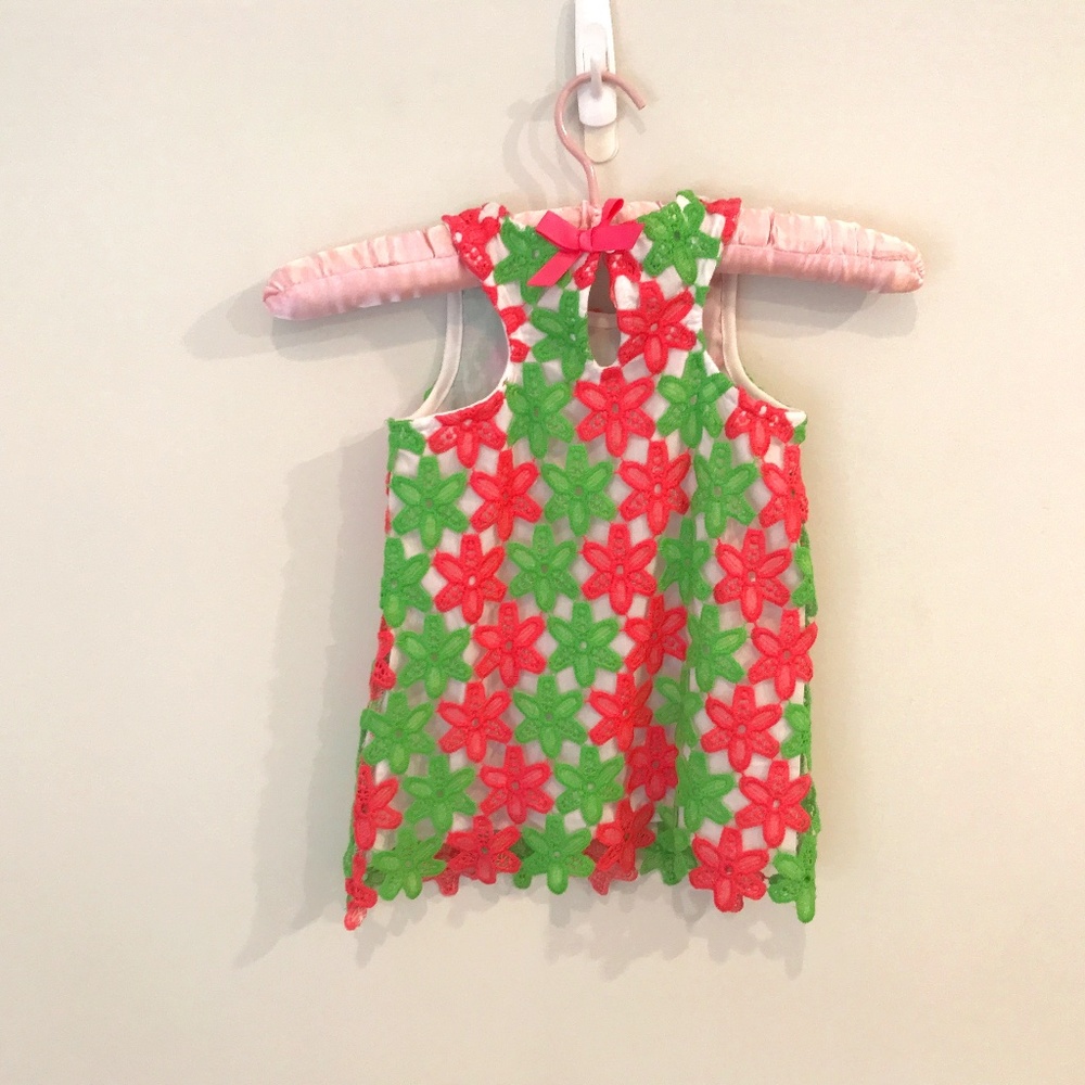 MUD PIE PINK AND GREEN DRESS